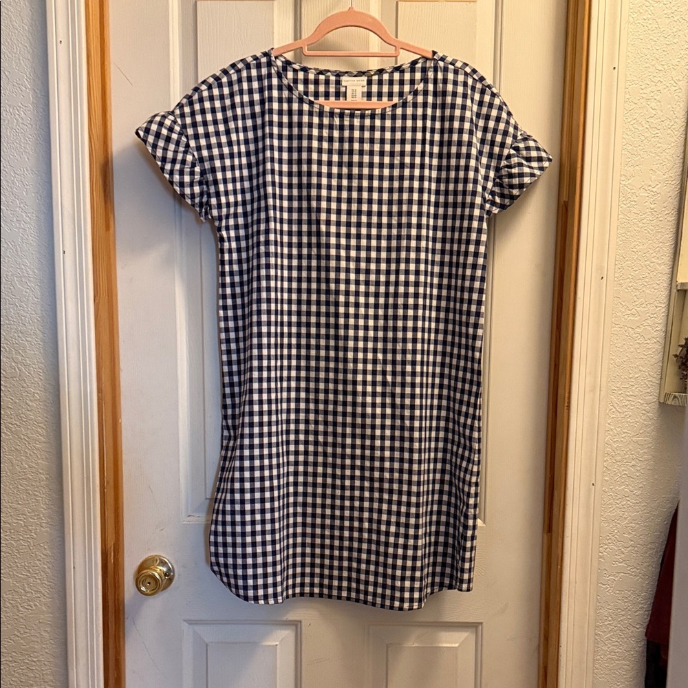 Classic Black and White Gingham Dress